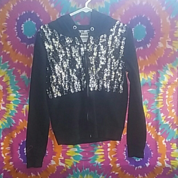 PINK Victoria's Secret Tops - 💎Sequined Victoria Secret Hoodie💎